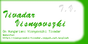 tivadar visnyovszki business card